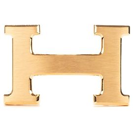 Hermès NOVA FIVELA DE CINTO CONSTANCE EM METAL ESCOVADO DOURADO MATE Dourado