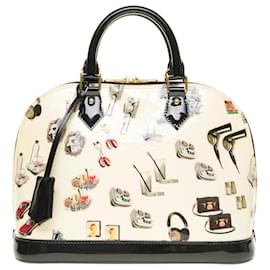 Louis Vuitton-LOUIS VUITTON Alma Bag in White Leather - 100187-White