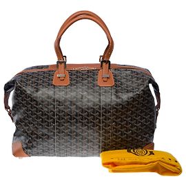 GOYARD BORSA DA VIAGGIO BOEING 45 nero e marrone Marrone Nero