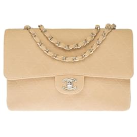 Chanel-Sac Chanel Timeless/Classic Beige Cotton - 121252245-Beige