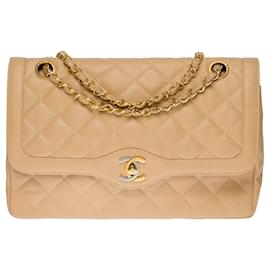 Chanel-CHANEL Diana Bag in Beige Leather - 100328-Beige