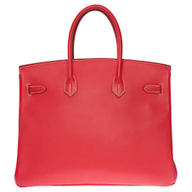 Hermès-HERMES BIRKIN BAG 35 in Pink Leather - 100957-Pink