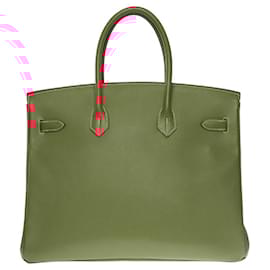 Hermès-HERMES BIRKIN BAG 35 in Pink Leather - 100957-Pink