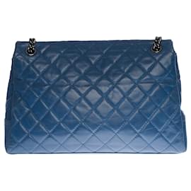 Chanel-Sac Chanel Timeless/Clásico en cuero azul - 100093-Azul