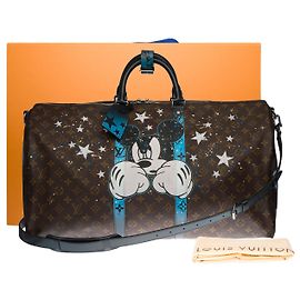 Sac LOUIS VUITTON Keepall en Toile Marron - 100216 Marron