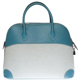 Hermès-Bolsa HERMES Bolide em lona azul - 100015-Azul