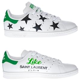 Adidas-Zapato ADIDAS Stan Smith en lona blanca - 100256-Blanco
