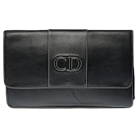 Christian Dior-Bolsa DIOR em couro preto - 240331469-Preto