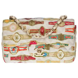 Chanel-CHANEL MINI TIMELESS SINGLE FLAP SHOULDER BAG LIMITED SERIES "PARIS-CUBA"-100446-White
