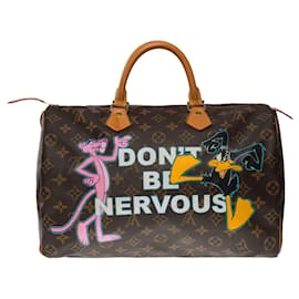 Louis Vuitton-LOUIS VUITTON Speedy Bag in Brown Canvas - 1323512590-Brown