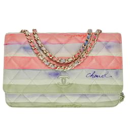 Chanel-CHANEL Wallet on Chain in Pink Leather - 101025-Pink