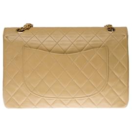 Chanel-Bolso de hombro Chanel Timeless/SOLAPA CLASSIC forrada EN PIEL PESPUNTEADA BEIGE - 1212621321-Beige