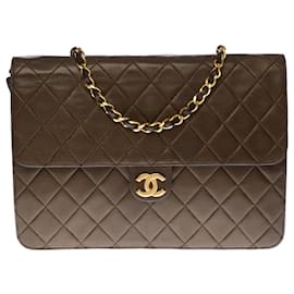 Chanel-Sac Chanel Timeless/Classic Brown Leather - 100174-Brown