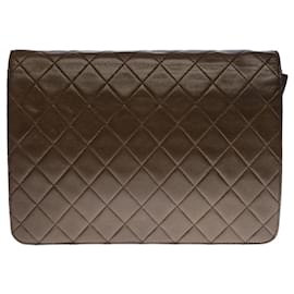 Chanel-Sac Chanel Timeless/Classic Brown Leather - 100174-Brown
