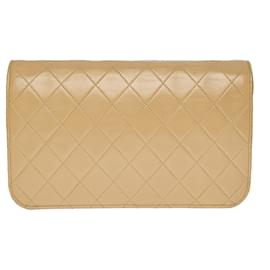Chanel-Sac Chanel Timeless/Classic in Beige Leather - 100282-Beige