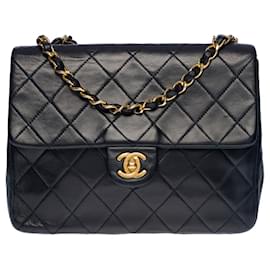 Chanel-Sac Chanel Timeless/Classic in Navy Leather - 100389-Navy blue