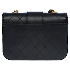 Chanel-LIMITED EDITION- CHANEL CLASSIC FLAP BAG CROSSBODY BAG IN BLACK LEATHER-100486-Black