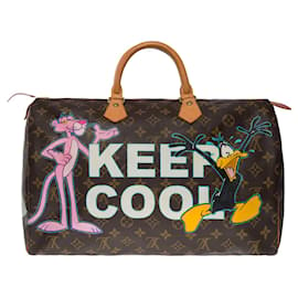 Louis Vuitton-Bolso rápido 40 "Keep Cool" personalizado-13240121210-Castaño