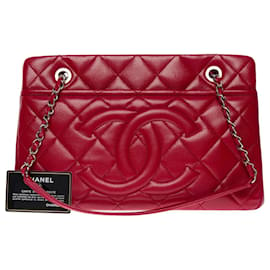 Chanel-Bolsa CHANEL em couro vermelho - 101058-Vermelho