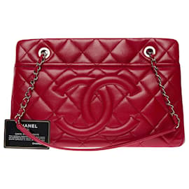 Chanel-CHANEL Tasche aus rotem Leder - 101058-Rot