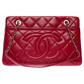 Chanel-Bolsa CHANEL em couro vermelho - 101058-Vermelho