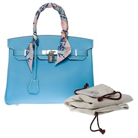 Hermès-Birkin handbag 30 candy in celeste epsom/mykonos-101084-100956-Blue