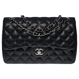 Chanel-Sac Chanel Zeitlos/Klassisches schwarzes Leder - 101074-Schwarz