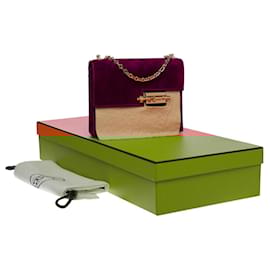 Hermès-Sacs HERMES Verrou en Suède Violette - 100849-Autre