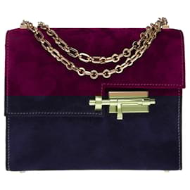 Hermès-Sacs HERMES Verrou en Suède Violette - 100849-Autre