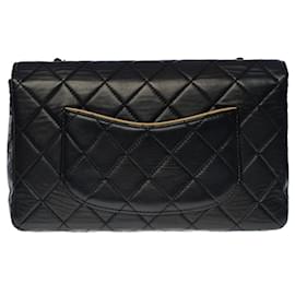 Chanel-CHANEL Zeitlose Taschen/Klassisches schwarzes Leder - 100873-Schwarz