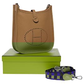 Hermès-evelyne tpm amazon shoulder bag in chai leather101016-Beige,Flesh