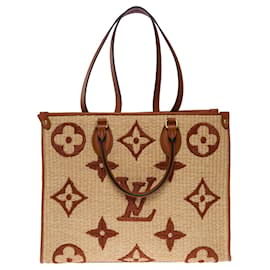 Louis Vuitton-LOUIS VUITTON Onthego bag in Beige Wicker - 101114-Beige