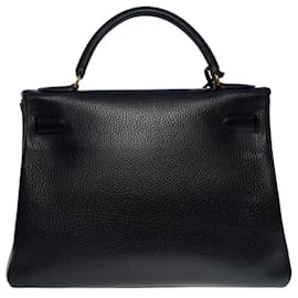 Hermès-Bolso de hermes kelly 32 en cuero negro - 101099-Negro