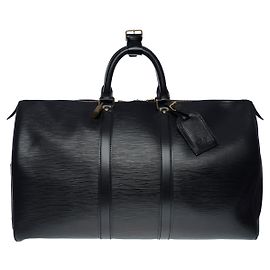 Louis Vuitton Mala de viagem Keepall 45 em couro epi preto -101107 Preto
