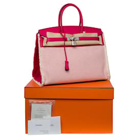 Hermès-Bolso Hermes Birkin 35 en Cuero Rose - 101119-Rosa
