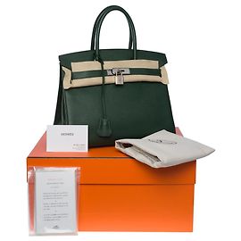 Hermès Borsa Hermes Birkin 30 in Pelle Verde - 101116 Verde