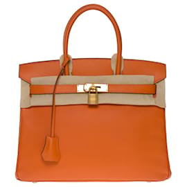 Hermès-Birkin handbag 30 in epsom orange h-101113-Orange