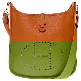 Hermès-Evelyne shoulder bag 29 in orange clemence bullcalf leather101124-Orange