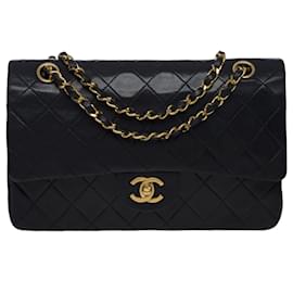 Chanel-CHANEL Timeless/Classique Black Leather Bag - 100586-Black