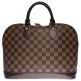 Louis Vuitton-LOUIS VUITTON ALMA BANDOULIERE BAG IN BROWN DAMIER CANVAS -13530121145-Brown