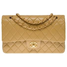 Chanel-Sac Chanel Timeless/Classic in Beige Leather - 100639-Beige