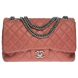 Chanel-Sac Chanel Timeless/Classic in Pink Leather - 100658-Pink