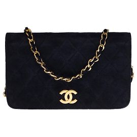 Sac Chanel Timeless/Clássico na Marinha da Suécia - 100660 Azul marinho