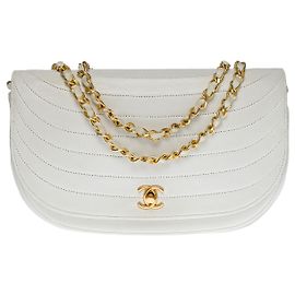 CHANEL White Leather Bag - 100669 White
