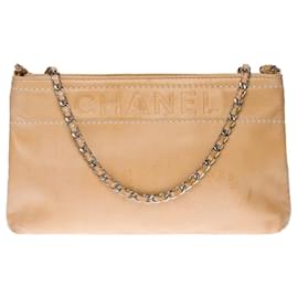Chanel-CHANEL POUCH BAG IN BEIGE VEGETABLE TANNED LEATHER - 100116-Beige