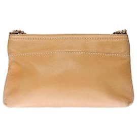 Chanel-CHANEL POUCH BAG IN BEIGE VEGETABLE TANNED LEATHER - 100116-Beige