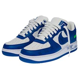 Nike-LOUIS VUITTON Schuh aus blauem Leder - 100698-Blau