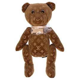 Louis Vuitton-Außergewöhnlicher „DouDou“-Teddybär von Louis Vuitton aus weichem Monogrammstoff in Beige und Braun-Braun,Beige