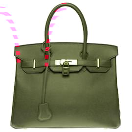 Hermès-Sac HERMES Birkin 30 en Cuir Rouge - 100449-Rouge