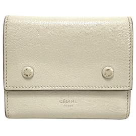 Céline-Céline Small Strap Wallet-White